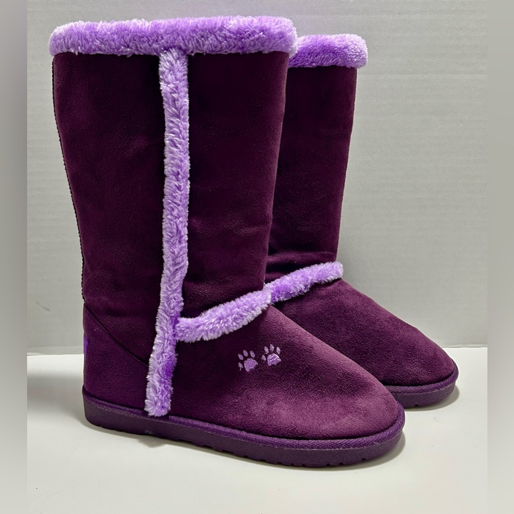 The Animal Rescue Site Purple Faux Suede Winter Boots Size 10